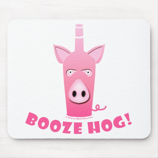 Booze Hog Mousepad Muismat (Voorkant)