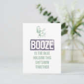 Booze is het Glue Pandemic Briefkaart (Staand voorkant)