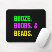 Booze S Beads Funny Mardi Gras New Orleans Festiva Muismat (Met muis)