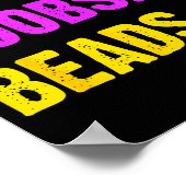 Booze S Beads Funny Mardi Gras New Orleans Festiva Poster (Hoek)