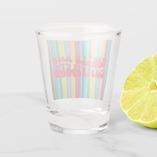 "Boozed and Confused" Shot Glass Shot Glas (Achterkant)