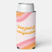 Boozed & Confused Groovy Roze & Sinaasappel Seltzer Blikjeskoeler (Seltzer Voorkant)