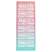 Boozed Verwarde Retro Aqua Roze Bachelorette Party Wijn Cadeautas (Achterkant)