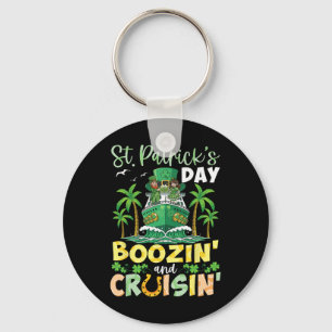 Boozin en cruisin St. Patricks Day Cruise Ship Cou Sleutelhanger