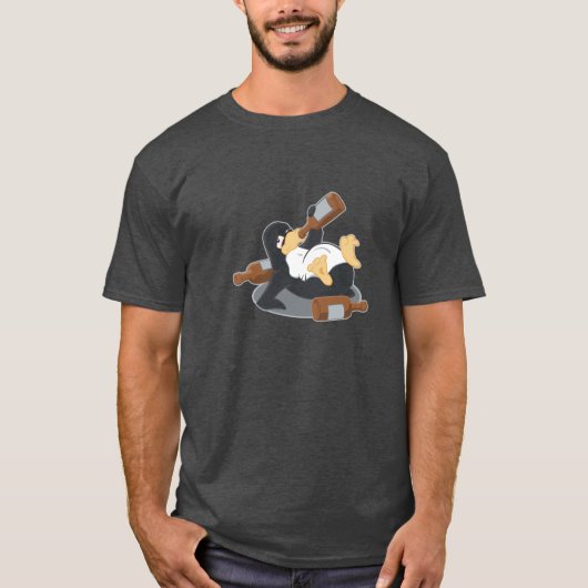 Boozing Penguin T-shirt (Voorkant)