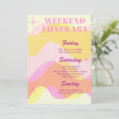 Boozy & Groovy Bachelorette Weekend Itinerary Kaart (Staand voorkant)