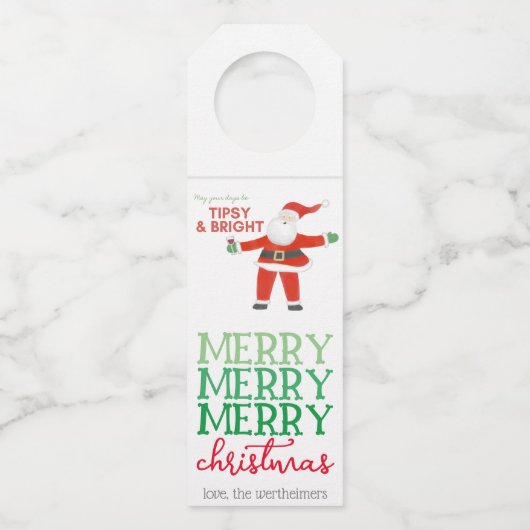 Boozy Santa Bottle Labels (Voorkant)
