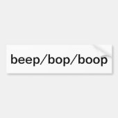 Bop-/boommelticker Bumpersticker (Voorkant)