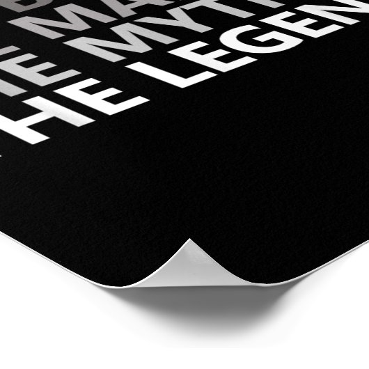 Bop-bop The Man The Myth The Legend Funny Grandpa  Poster (Hoek)