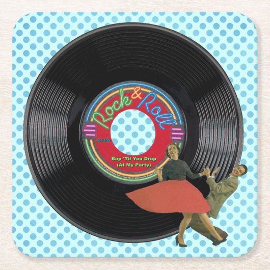 Bop 'Til you Drop' Kartonnen Onderzetters (Voorkant)