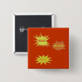 BOP ZAP ZOWIE RETRO VIERKANTE BUTTON 5,1 CM (Voorkant /achterkant)