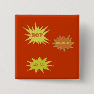 BOP ZAP ZOWIE RETRO VIERKANTE BUTTON 5,1 CM