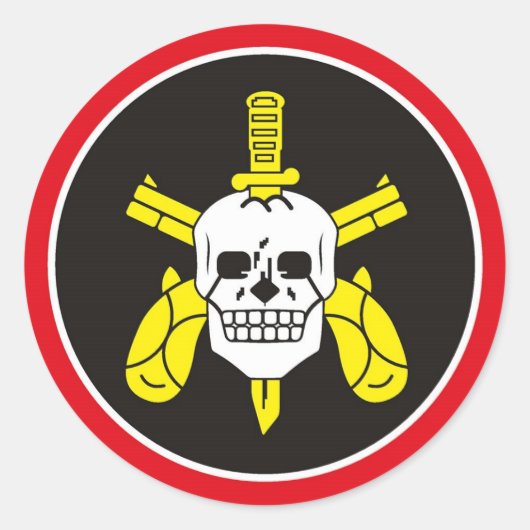 BOPE Tropa de Elite Braziliaanse speciale politiem Ronde Sticker (Voorkant)