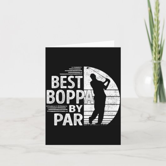 Boppa By Par, Golf Shirt Gift Grandpa, Father's Da Kaart (Voorkant)