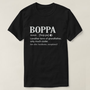 Boppa Definitie Grappige Betekenis Cool Opa Cadeau T-shirt
