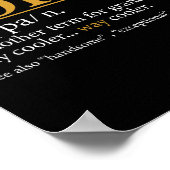 Boppa Definitie Vaders Dag Gift Opa Gift Poster (Hoek)