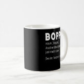Boppa Definition Funny Gift for GrandFather Mannen Koffiemok (Voorkant rechts)