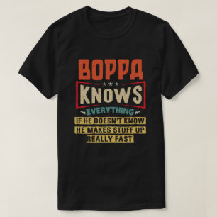 Boppa kent alles Funny Grandpa Gift T-shirt
