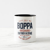 Boppa omdat partner in misdaadontwerp tweekleurige koffiemok (Center)
