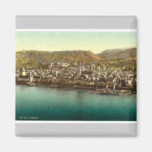 Boppard, de Rijn, Duitsland zeldzame Photochrom Magneet