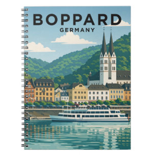 Boppard Duitsland Vintage Reis Kunst Notitieboek