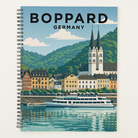 Boppard Duitsland Vintage Reis Kunst Planner (Voorkant)