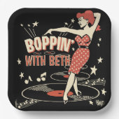 Boppin' met Beth-bord Papieren Bordje (Voorkant)