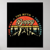Boppy Man Myth Legend Funny Father's Day Grandpa M Poster (Voorkant)
