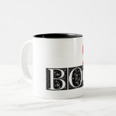 BOQ [Bitter Old Queen]-mok Tweekleurige Koffiemok (Voorkant links)