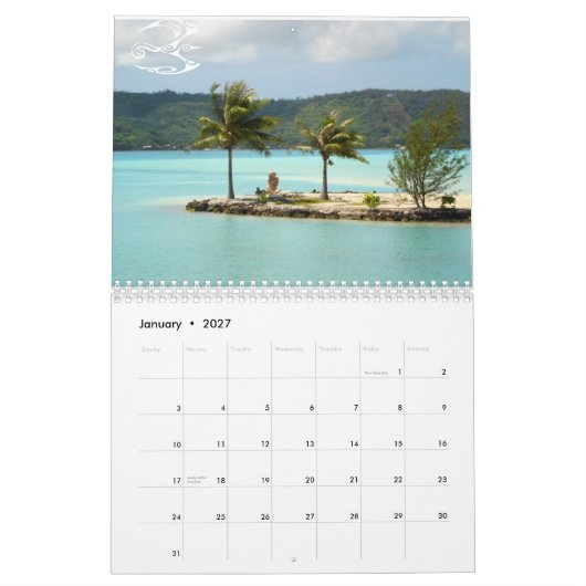 Bora Bora 2011 Agenda Kalender (Jan 2027)