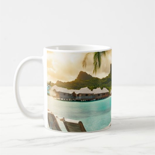 Bora Bora ansichtkaart (Bora Bora d) Koffiemok (Links)