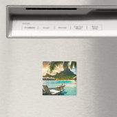 Bora Bora ansichtkaart (Bora Bora d) Magneet (Insitu (Vaatwasser))