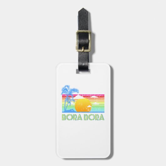 Bora Bora Beach Bagagelabel (Voorkant verticaal)