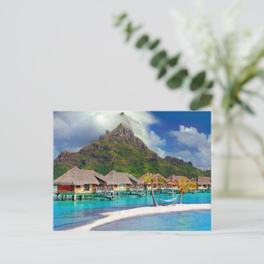 ฺBora Bora Beach Briefkaart (Staand voorkant)