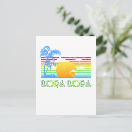  Bora Bora Beach Briefkaart (Staand voorkant)