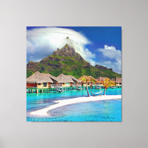 ฺBora Bora Beach Canvas Afdruk