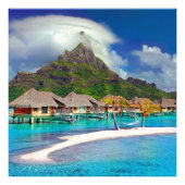 ฺBora Bora Beach Foto Afdruk (Voorkant)