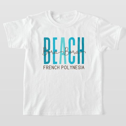 Bora Bora Beach Frans-Polynesië (Oceaan) T-shirt (Laagn)