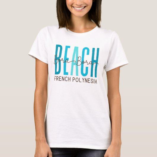 Bora Bora Beach Frans-Polynesië (Oceaan) T-shirt (Voorkant)