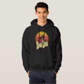 Bora Bora Beach Retro Sunset Hoodie (Voorkant volledig)