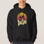 Bora Bora Beach Retro Sunset Hoodie (Voorkant)
