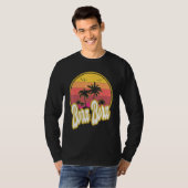 Bora Bora Beach Retro Sunset T-shirt (Voorkant volledig)