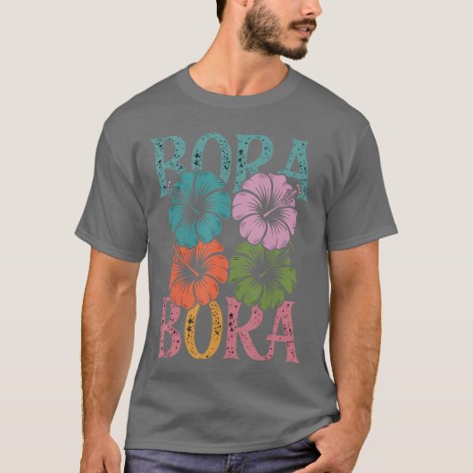 Bora Bora Beach Souvenirs Tropische Strand Vakanti T-shirt (Voorkant)