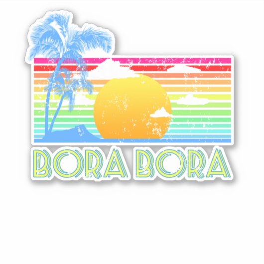  Bora Bora Beach Sticker (Voorkant)