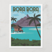 Bora Bora Beroemde Reisplaats Illustratie Briefkaart (Voorkant)