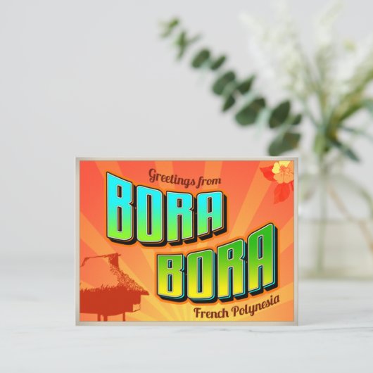 BORA BORA BRIEFKAART (Staand voorkant)