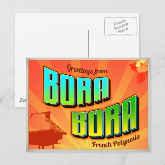 BORA BORA BRIEFKAART (Voorkant / Achterkant)