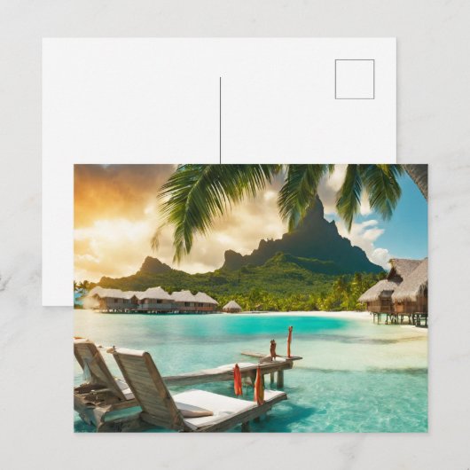 Bora Bora Briefkaart (Bora Bora d) (Voorkant / Achterkant)