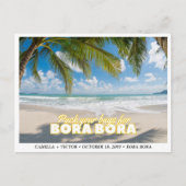 Bora Bora bruiloft eiland Save the Date Briefkaart (Voorkant)