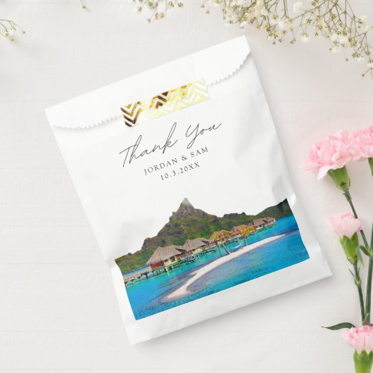 Bora Bora bruiloft gunst dank u Bedankzakje (Gezegeld)